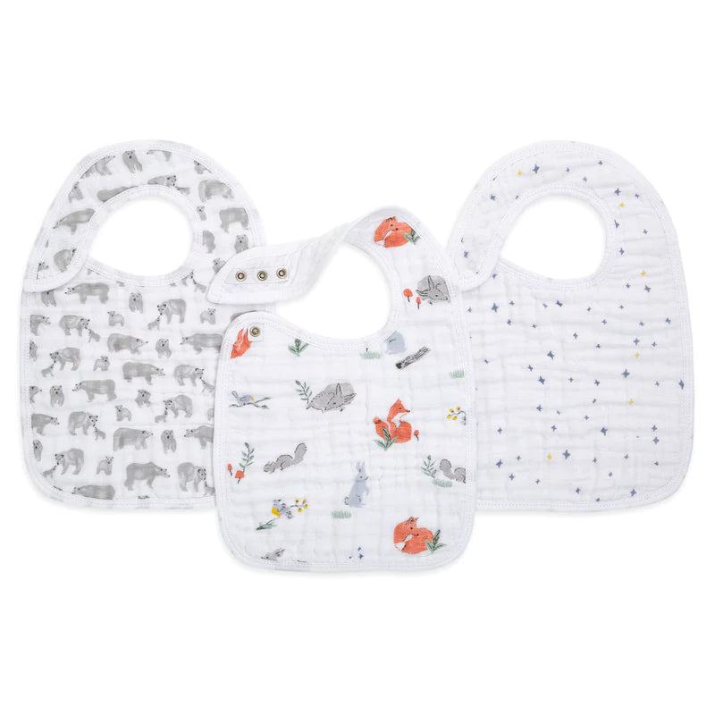 Aden and Anais Classic Snap Bibs 3 Pack - Naturally