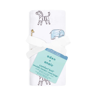 Aden And Anais Comfort Knit Newborn Swaddle Blanket - Jungle Jammin