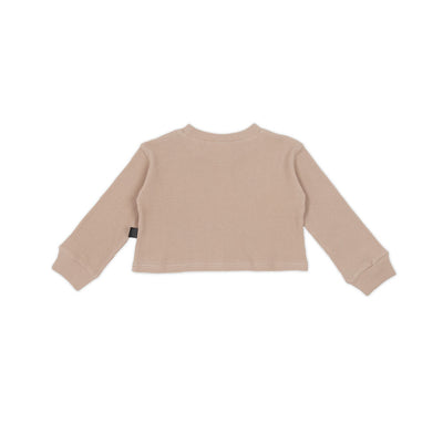 Kapow Kids Biscuit Waffle Cropped Sweater