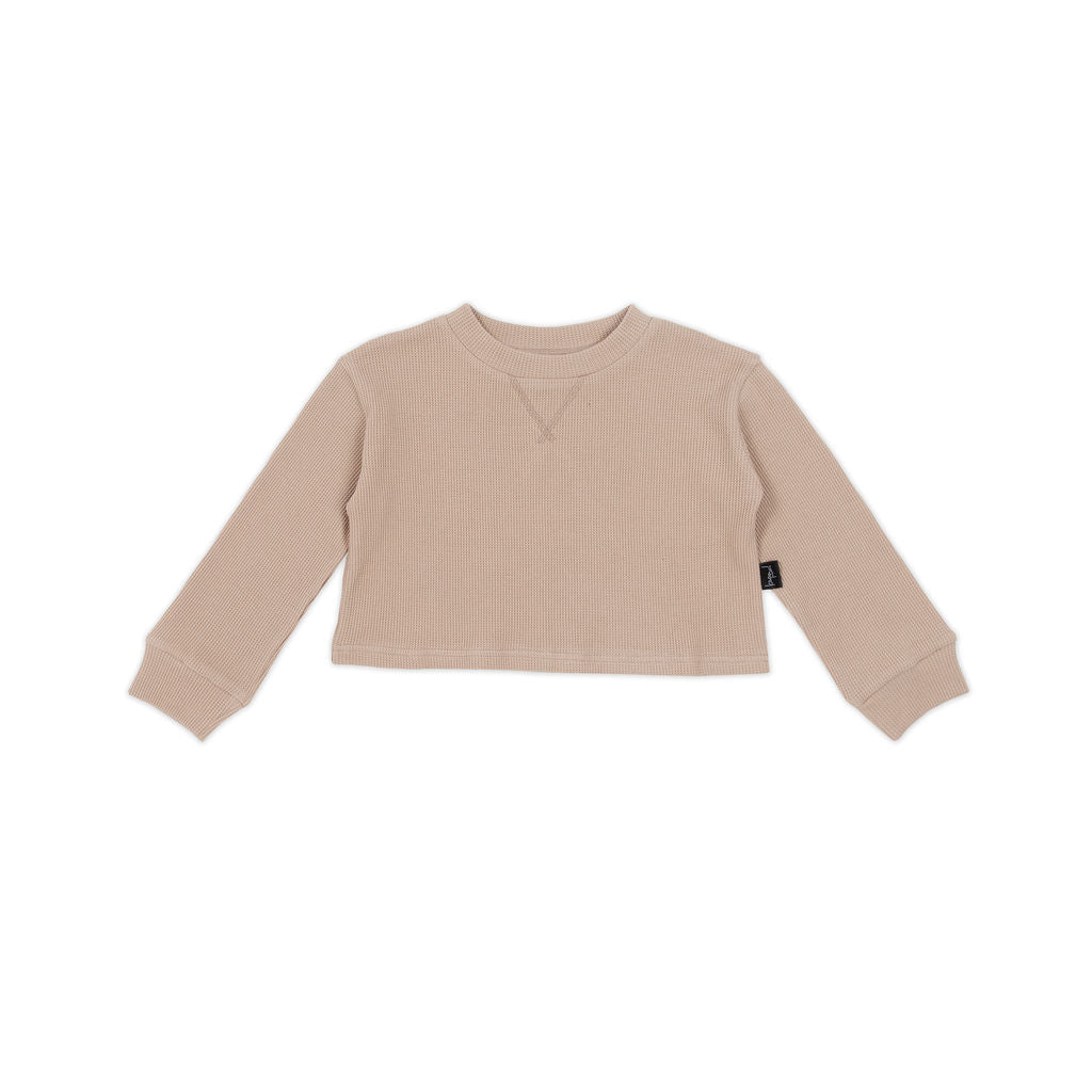 Kapow Kids Biscuit Waffle Cropped Sweater