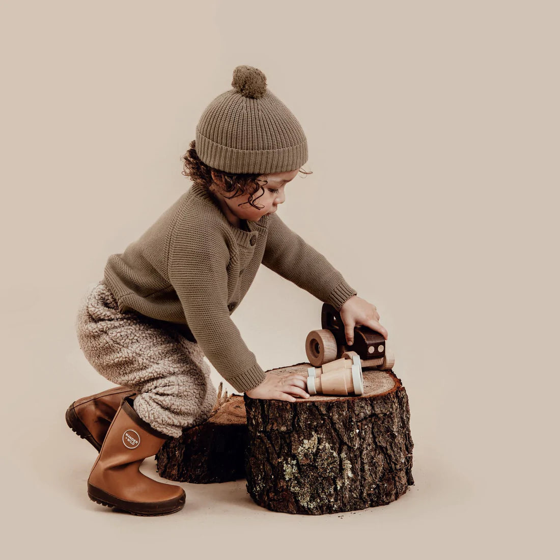 Aster & Oak Chunky Knit Cardigan - Timber
