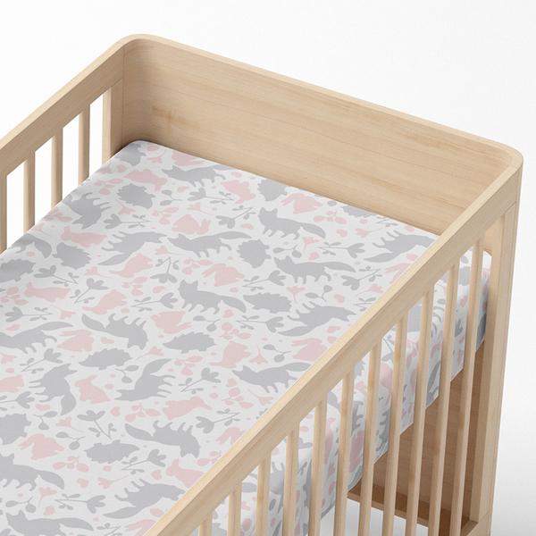 Living Textiles Cot Fitted Sheet - Forest Friends