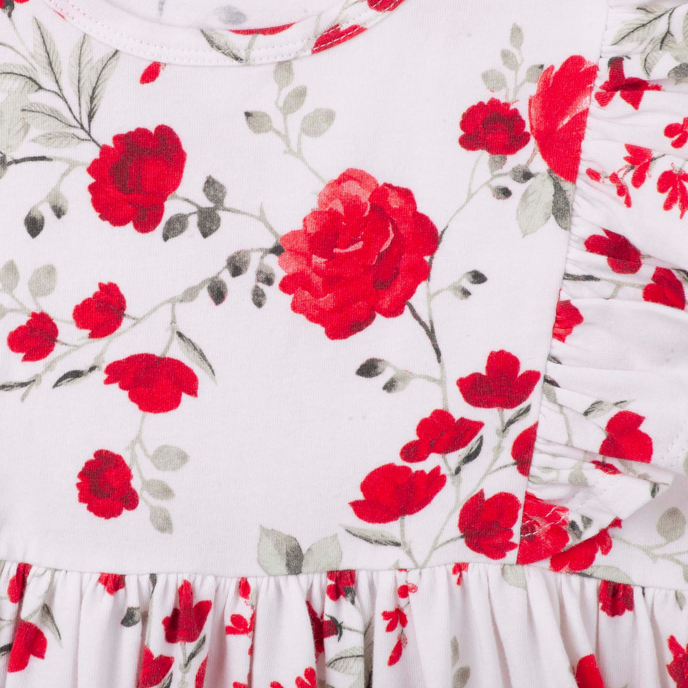 Designer Kidz Penny Floral Short Sleeve Hazel Dress - Red