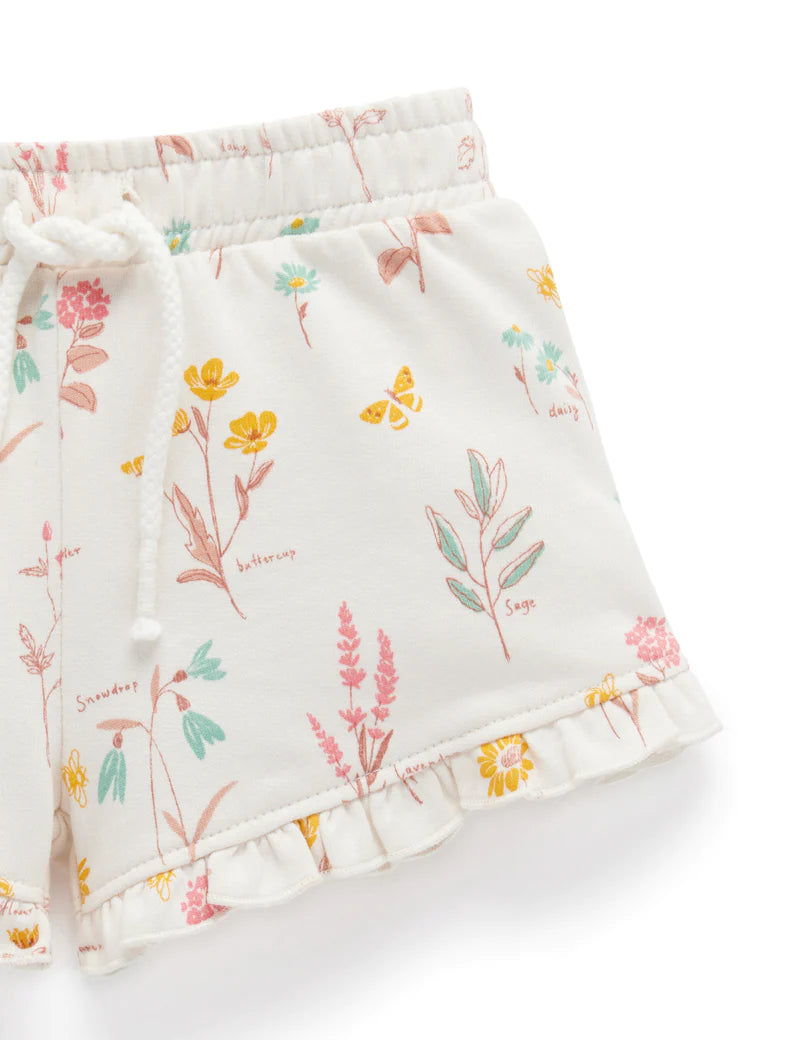 Purebaby Pull On Shorts - Herb Print
