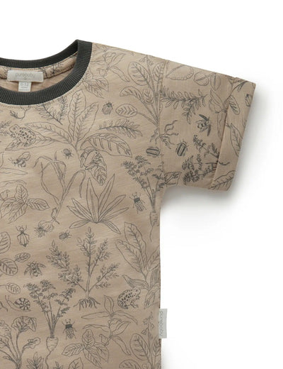 Purebaby Hidden Bugs Relaxed T Shirt - Overgrown Garden Print