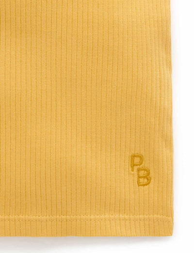 Purebaby Rib Short Sleeve Tee - Golden