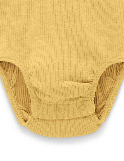 Purebaby Rib Short Sleeve Bodysuit - Golden