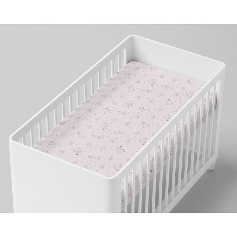 Bubba Blue Pink Playtime Cotton Cot Fitted Sheet