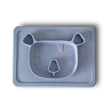 Plum My Baby Silicone Suction Plate - Blue Fog Tiger