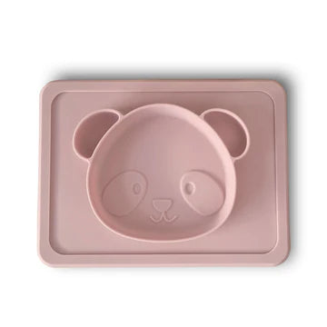 Plum My Baby Silicone Suction Plate - Blush Panda