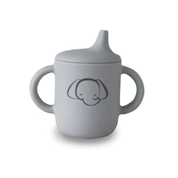 Plum My Baby Silicone Sippy Cup - Smoke Elephant