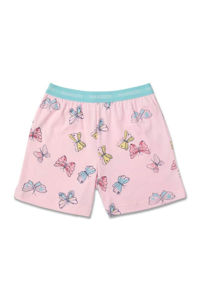 Marquise Girls Pink Butterfly Pyjama Set - Pink/Print