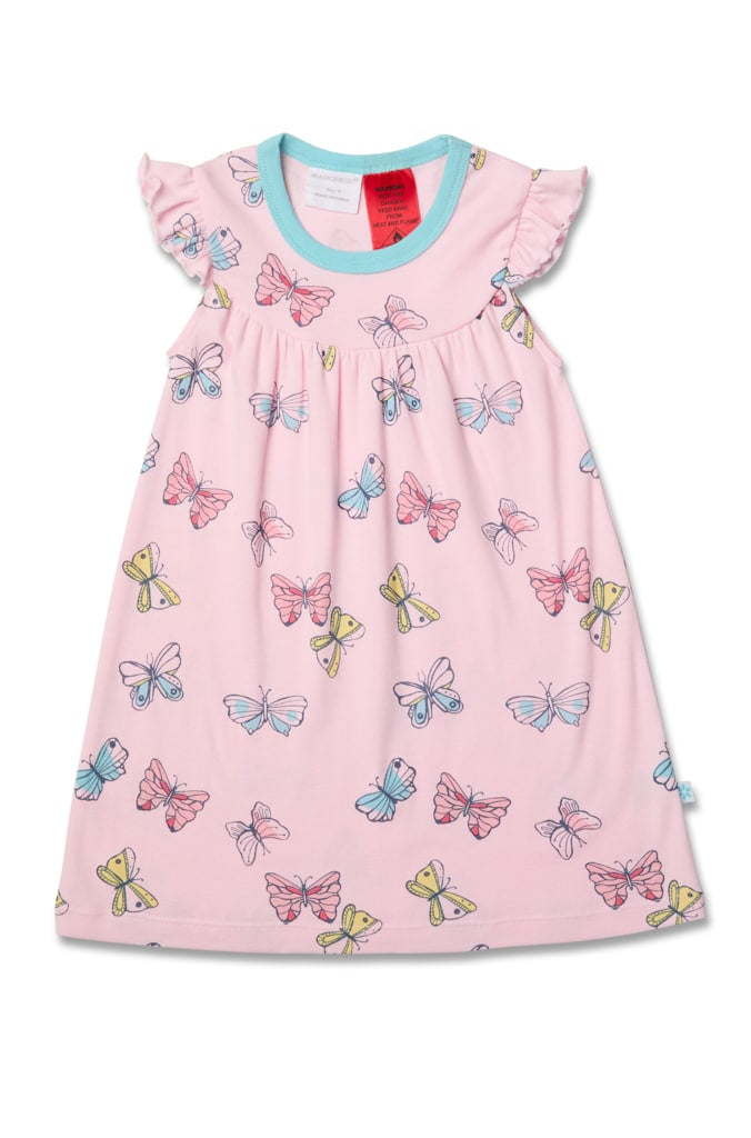 Marquise Girls Pink Butterfly Nightie - Print