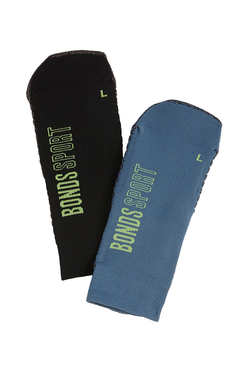 Bonds Mens Sport Tech Trainer 2 Pack - Prime Lime / Acoustic Blues