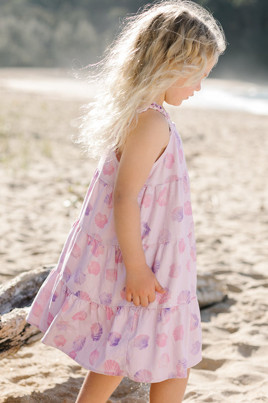 Dukes & Duchesses 3/4 Tiered Dress - Seashells