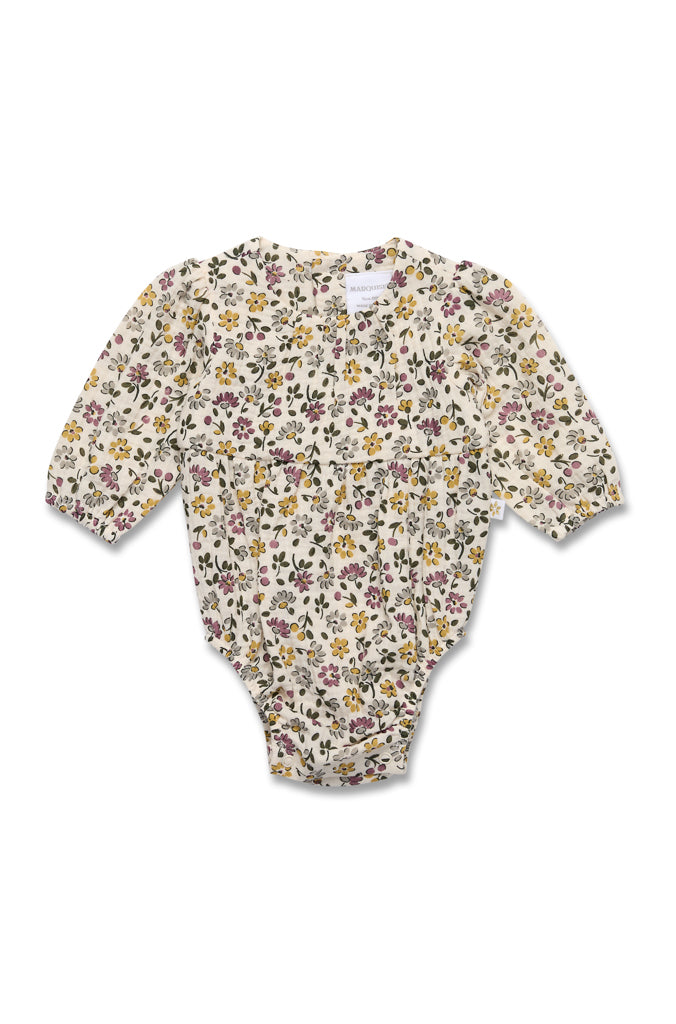 Marquise Girls Wild Meadows Muslin Bodysuit - Floral Print