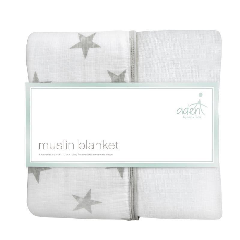 Aden and Anais Aden Large Classic Muslin Dream Blanket - Dusty Stars-Outlet Shop For Kids