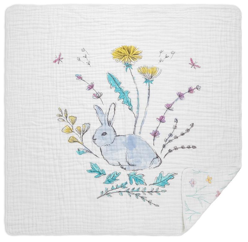 Aden and Anais Classic Muslin Dream Blanket - Forest Fantasy Rabbits - Outlet Shop For Kids