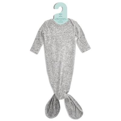 Aden and Anais Snuggle Knit Knotted Gown - Heather Grey-Outlet Shop For Kids