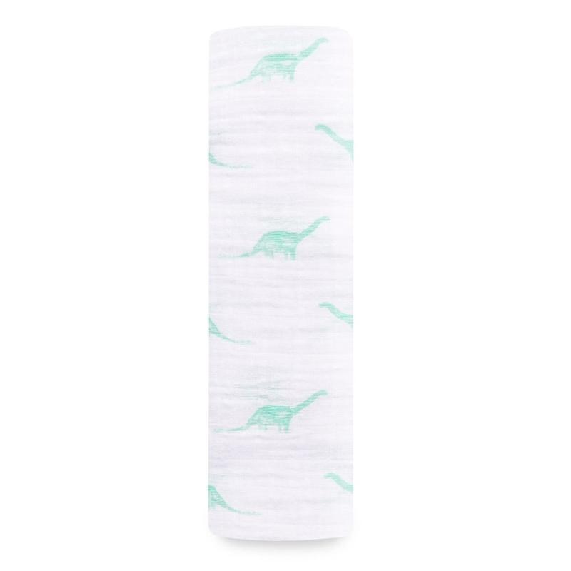 Aden and Anais White Label Classic Muslin Single Swaddle - Jurassic-Outlet Shop For Kids