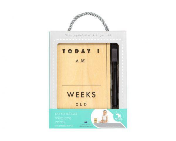 All 4 Ella Personalised Milestone Cards – Timber With Marker-Outlet Shop For Kids
