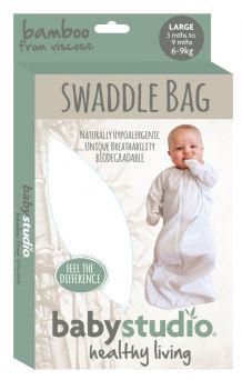 Baby Studio 0.2 TOG Bamboo All In One Swaddlebag - Dusty Pink-Outlet Shop For Kids