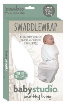 Baby Studio 0.2 TOG Bamboo Swaddlewrap - Bright White-Outlet Shop For Kids