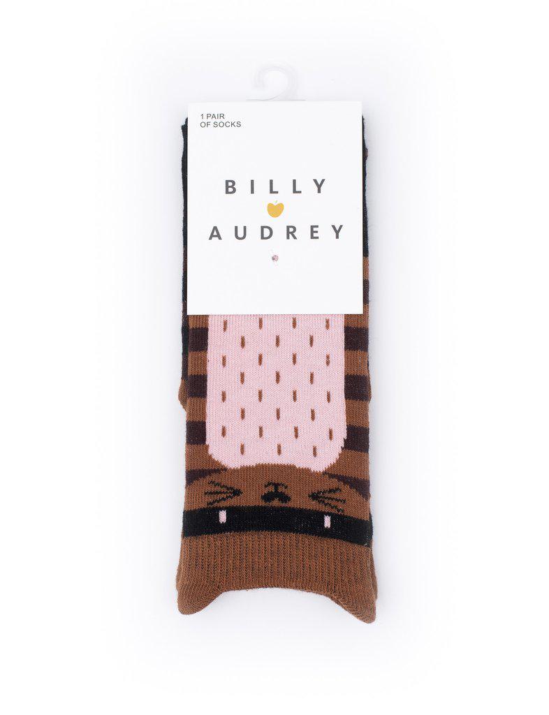 Billy Loves Audrey Kitty Cat Stripe Socks - Knee High-Outlet Shop For Kids