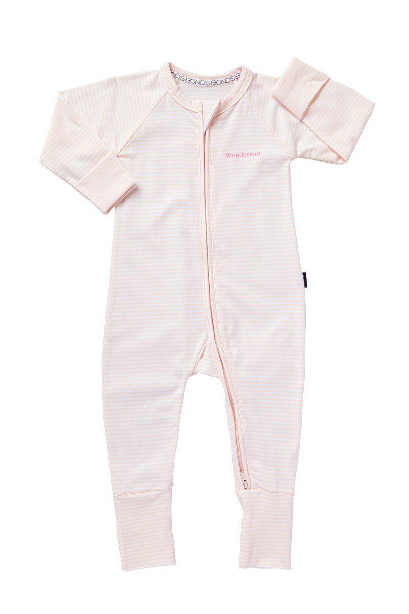 Bonds 2 Way Zip Wondersuit - Ballet Pink Stripe-Outlet Shop For Kids