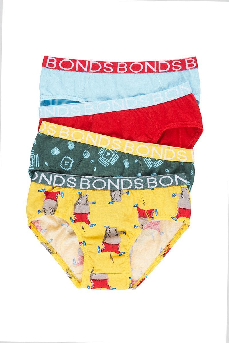 Bonds Boys 4 Pack Brief - Harry Hippo Minion-Outlet Shop For Kids