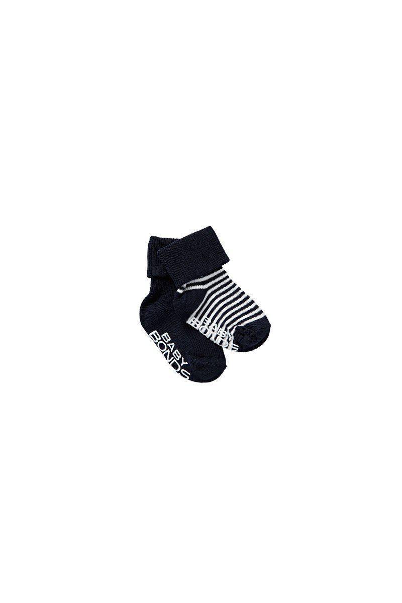 Bonds Classic Cuff Socks 2 Pk - Dark Navy-Outlet Shop For Kids