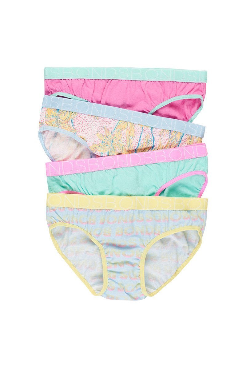 Bonds Girls Bikini 4 Pack - Aloha Dreamin-Outlet Shop For Kids