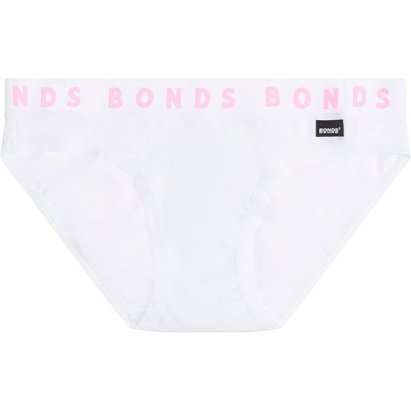 Bonds Girls Stretchies Bikini - White - Outlet Shop For Kids