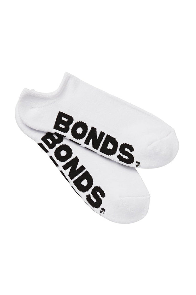Bonds Mens Logo No Show Sport 3 Pack - White – Outlet Shop For Kids