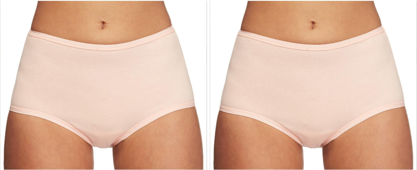 Bonds Womens Cottontails Full Brief With Lycra 2 Pack - Pale Pink-Outlet Shop For Kids