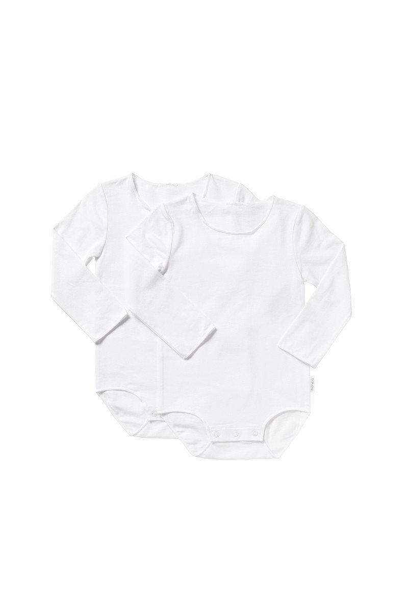 Bonds Wonderbodies Long Sleeve Bodysuit 2 Pack - White-Outlet Shop For Kids