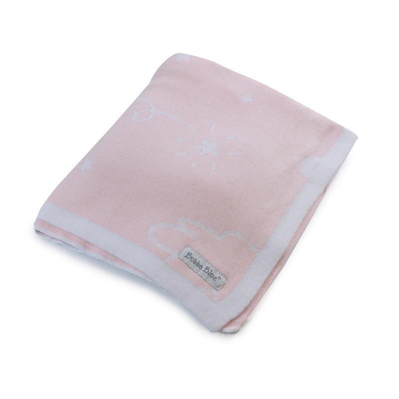 Bubba Blue Pink Wish Upon a Star Cotton Knit Blanket-Outlet Shop For Kids