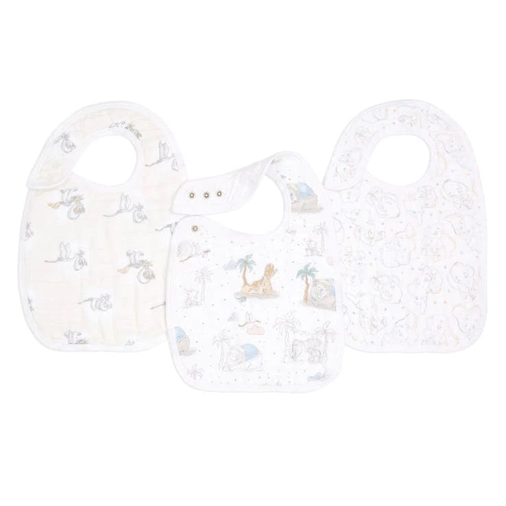Aden and Anais 3 Pack Classic Snap Bibs - My Darling Dumbo