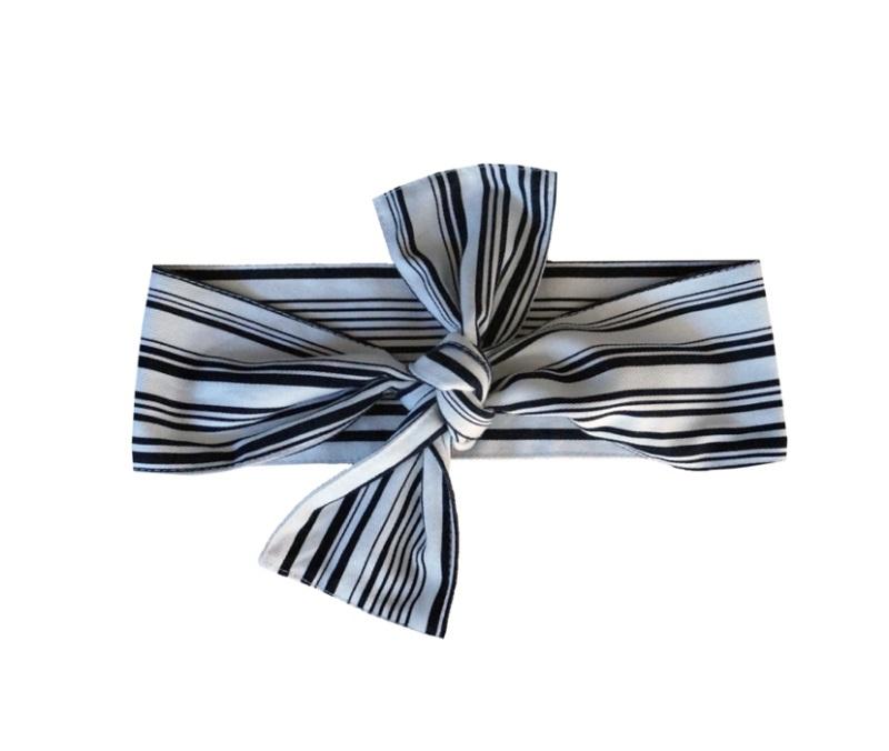 Dukes & Duchesses Head Wrap - Black & White Stripe-Outlet Shop For Kids