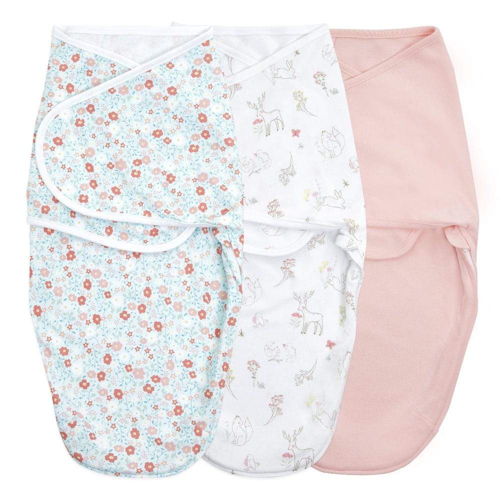 Aden and Anais 3 Pack Swaddle Wrap - Fairy Tale Flowers