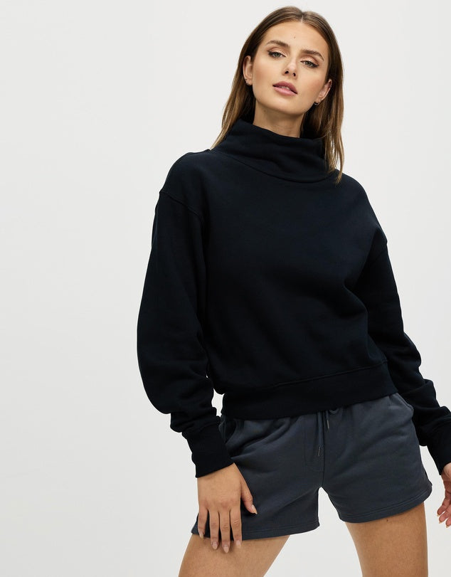 Bonds Women's Originals Mock Pullover - Black