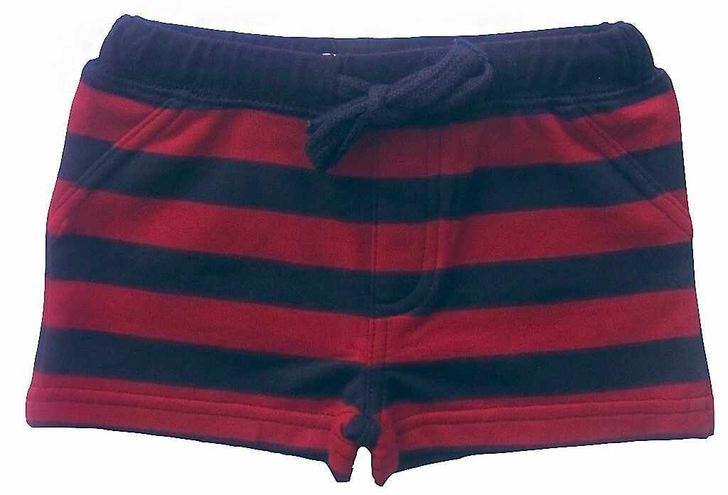 Minifin Boys Shorts - Navy/Red Stripe-Outlet Shop For Kids