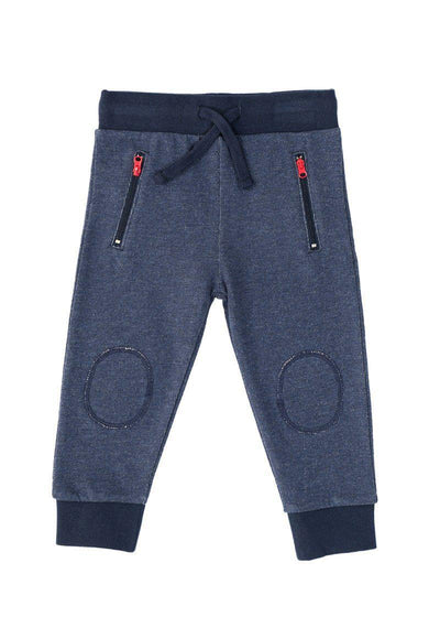 Minifin Boys Zip Pocket Trackie - Navy Marl-Outlet Shop For Kids