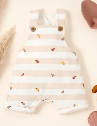 Purebaby Chick Short Overall - Rock And Vanilla - Outlet Shop For Kids