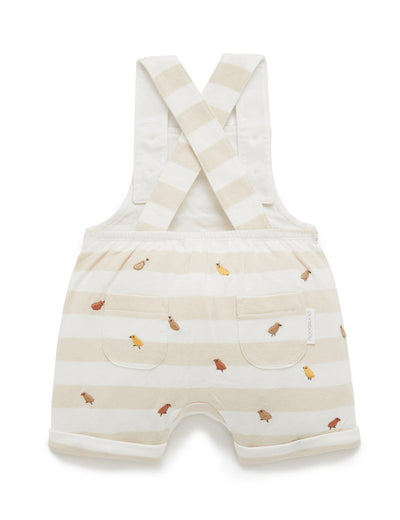 Purebaby Chick Short Overall - Rock And Vanilla - Outlet Shop For Kids
