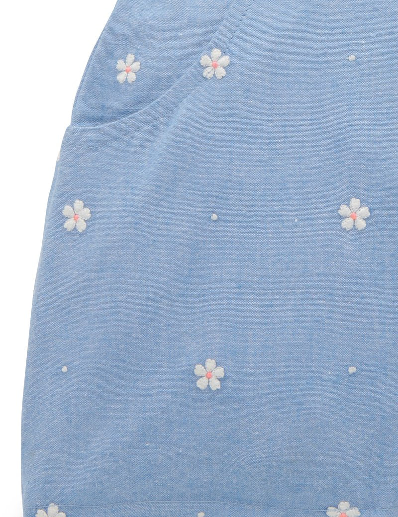 Purebaby Daisy Overalls - Faded Denim - Outlet Shop For Kids