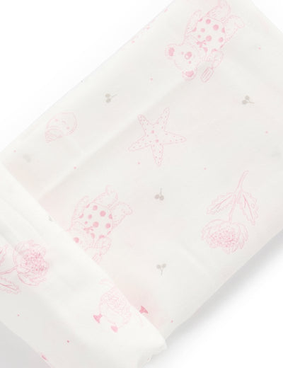 Purebaby Printed Muslin - Beach Day Print - Outlet Shop For Kids