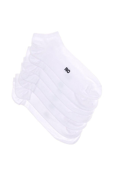 Rion Mens Trainer Liner Socks 7 Pack - White-Outlet Shop For Kids