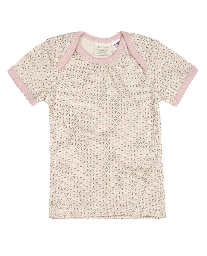 Sapling Child Organic Dusty Pink Short Sleeve T-Shirt-Outlet Shop For Kids