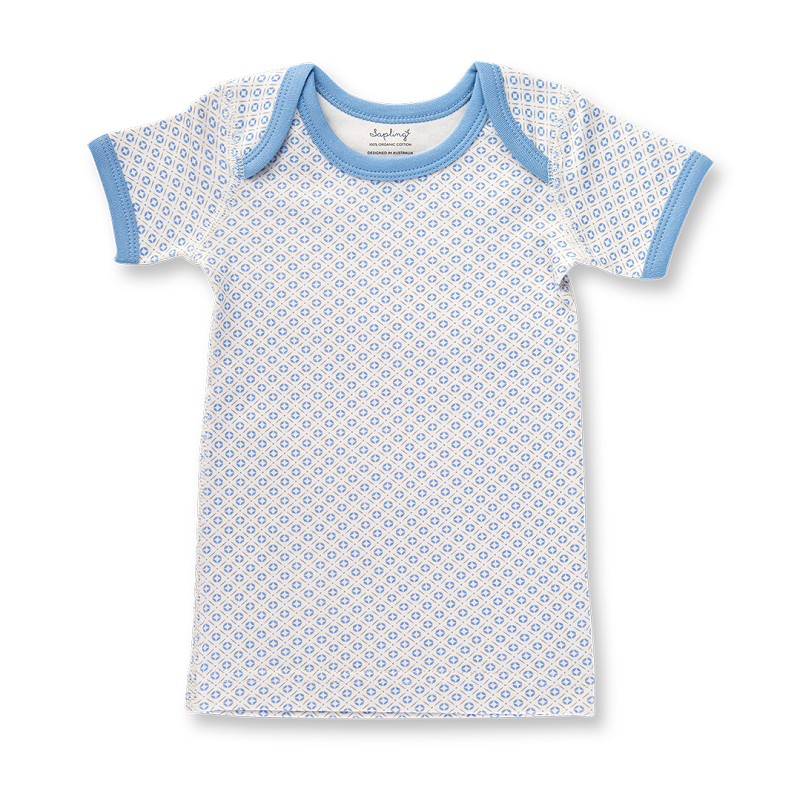 Sapling Child Organic Essentials Little Boy Blue Short Sleeve T-Shirt - Outlet Shop For Kids